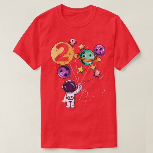 T-shirt Astronaut 2e anniversaire Garçons Filles Amateur d (Design devant)