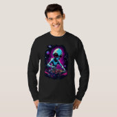T-shirt Astronaut Alien DJ Alien DJing in Space EDM Alien (Devant entier)