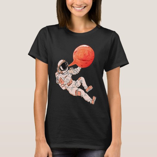 T-shirt Astronaut and Bubble Gum Planet Boys Kids Outer Sp (Devant)