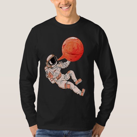 T-shirt Astronaut and Bubble Gum Planet Boys Kids Outer Sp (Devant)