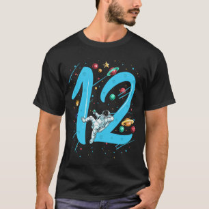 T-shirt Astronaut Anniversaire 12e Anniversaire T Pour Gar