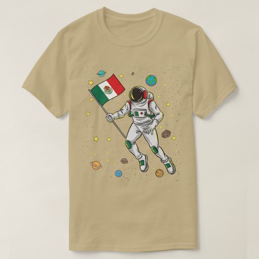 T-shirt Astronaut Avec Drapeau Américain Dans L'Espace (Design devant)