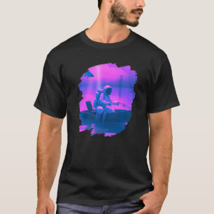 T-shirt Astronaut Bateau de pêche Espace Océan Lac Cool Po