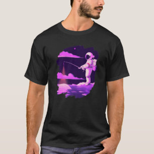 T-shirt Astronaut Bateau de pêche Espace Océan Lac Cool Po