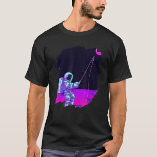 T-shirt Astronaut Bateau de pêche Espace Océan Lac Cool Po