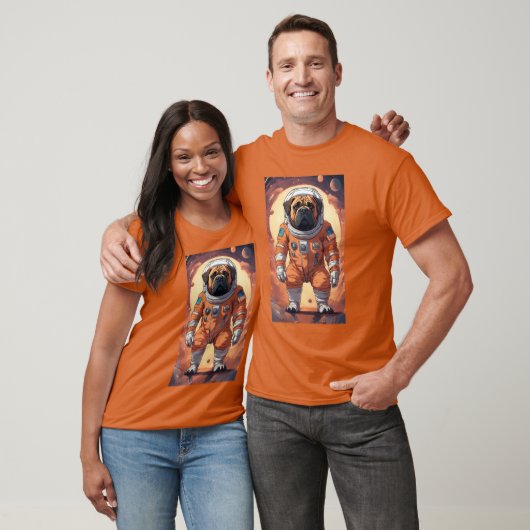T-shirt Astronaut Bullmastiff (Unisexe)
