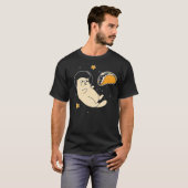 T-shirt Astronaut Cat in Outer Space Taco Moon (Devant entier)