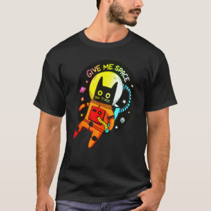 T-shirt Astronaut Chat Donne-Moi Espace Science Vintage Ga