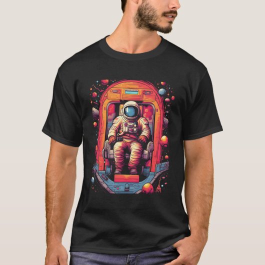 T-shirt Astronaut Dans La Planète Spatiale (Devant)