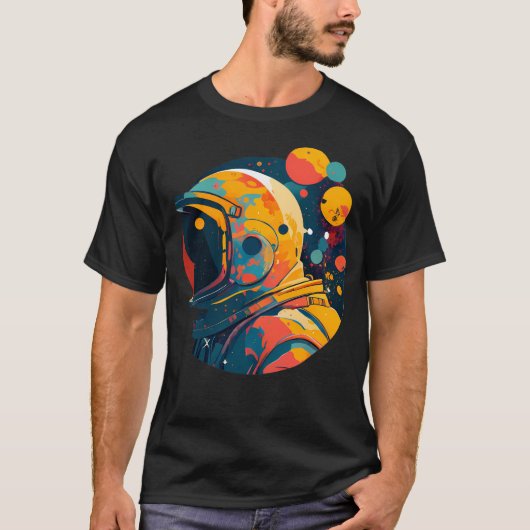 T-shirt Astronaut Dans Le Cosmos (Devant)