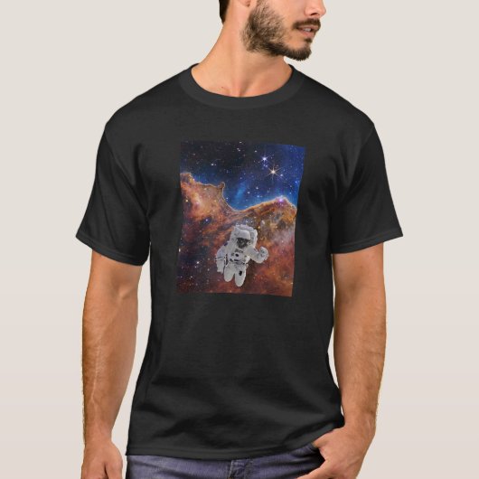 T-shirt Astronaut dans les falaises cosmiques Webb télesco (Devant)