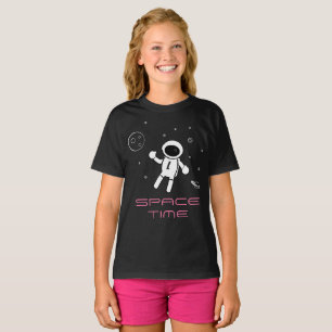 T-shirt Astronaut dans l'espace - Art en noir, blanc et ro