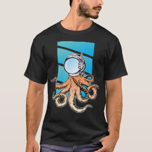 T-shirt Astronaut Dans L'Océan - Mer Bleue - Hélice Astron