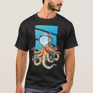 T-shirt Astronaut Dans L'Océan - Mer Bleue - Hélice Astron