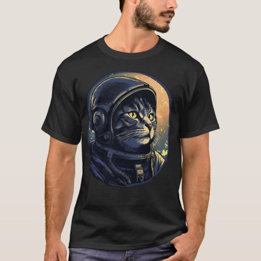 T-shirt Astronaut de chat (Devant)