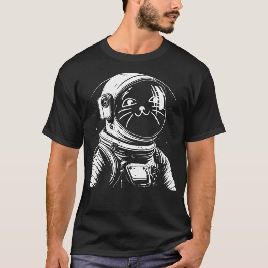 T-shirt Astronaut de chat (Devant)