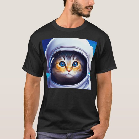 T-shirt Astronaut de chat (Devant)