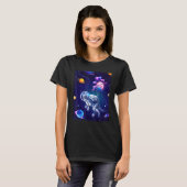 T-shirt Astronaut De Chat Dans La Galaxie Graphique (Devant entier)