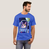 T-shirt Astronaut de chat dans l'espace (Devant entier)