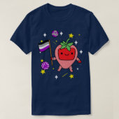 T-shirt Astronaut De Fraise Aseual Dans L'Espace Ace Pride (Design devant)