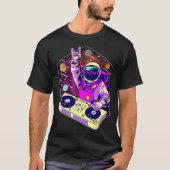 T-shirt Astronaut DJ Music Psychedelic Psytrance Techno (Devant)