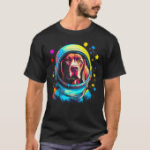 T-shirt Astronaut Dog German Shorthaired Pointer (Devant)
