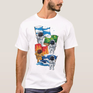 T-shirt Astronaut Elements Space Explorer Galaxy Science