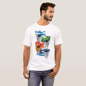 T-shirt Astronaut Elements Space Explorer Galaxy Science (Devant entier)