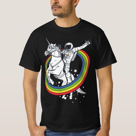 T-shirt Astronaut équitation Unicorn, Funny Espace extra-a (Devant)