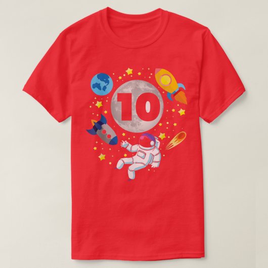 T-shirt Astronaut Espace 10ème Anniversaire 10 ans Anniver (Design devant)