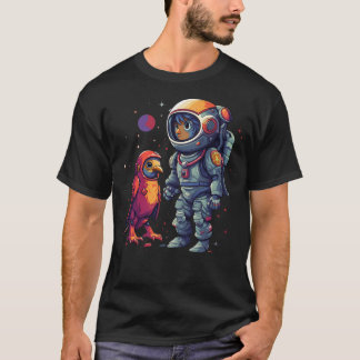T-shirt Astronaut Et Parrot