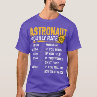T-shirt Astronaut Évaluer Horaire Planètes Drôle Spaceman