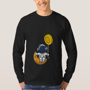 T-shirt Astronaut Femme Bitcoin Btc À L'Univers Lune