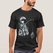 T-shirt Astronaut Fishing for Ethereum Design (Devant)