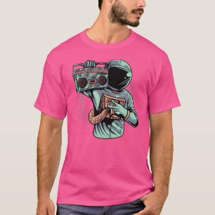 T-shirt Astronaut Ghetto Blaster Boombox - 80S 90S Hip hop