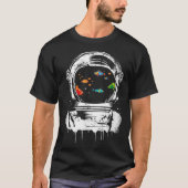 T-shirt Astronaut Helmet Ocean Surreal Design (Devant)