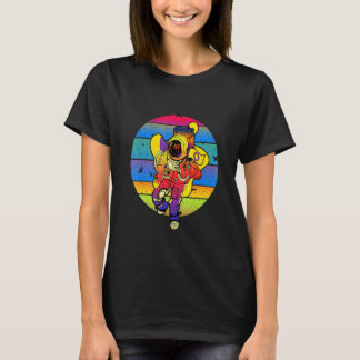 T-shirt Astronaut Holding Lgbt Flag Intersex Proud Lgbt Su