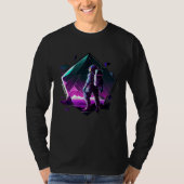 T-shirt Astronaut in Space Aesthetic Wave Planet Eclipse   (Devant)