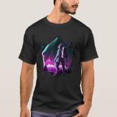 T-shirt Astronaut in Space Aesthetic Wave Planet Eclipse   (Devant)