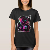 T-shirt Astronaut in Space Aesthetic Wave Planet Eclipse   (Devant)
