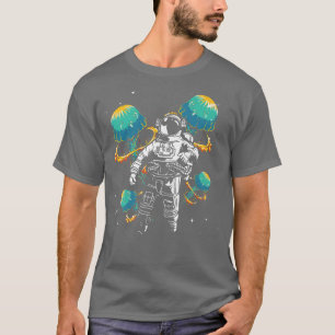T-shirt Astronaut Jellyfish Space Ship Universe Galay Plan