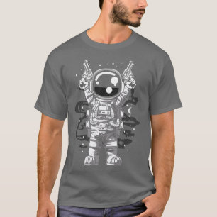T-SHIRT ASTRONAUT JOUER À L'ARME