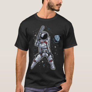 T-shirt Astronaut Jouer Baseball Homerun Sport Kid Men W