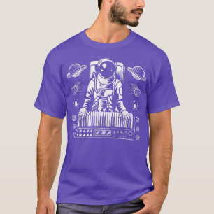 T-shirt Astronaut Jouer Synthétiseur analogique Mous de co