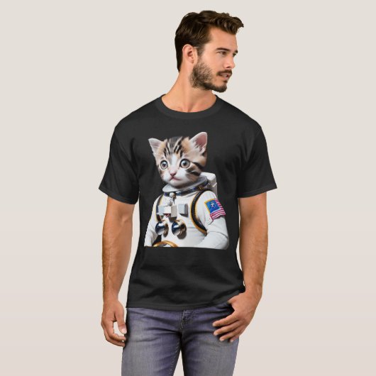 T-shirt Astronaut Kitten (Devant entier)