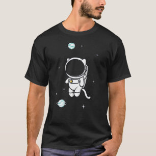 T-shirt Astronaut minimaliste de chats, amateurs de chats