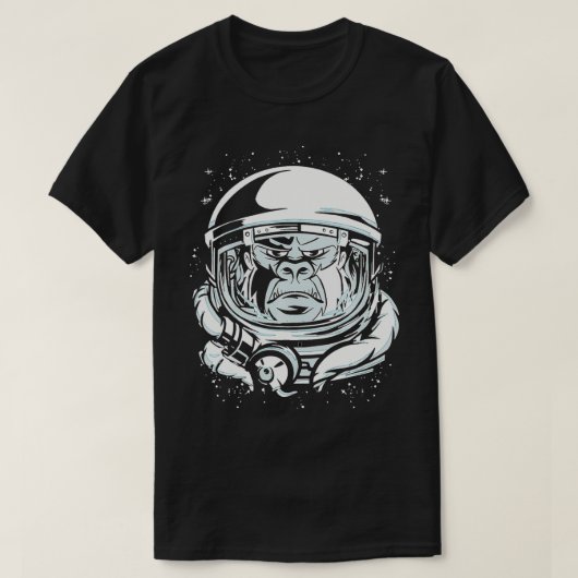 T-shirt Astronaut Monkey Space Travel (Design devant)