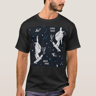 T-shirt Astronaut Motif Astronaut Patinage Motif sans équi