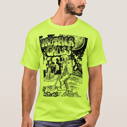 T-shirt Astronaut on Moon Funny Retro 70's Illustration (Devant)