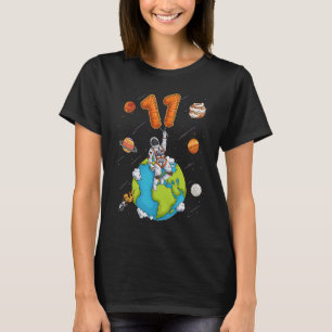 T-shirt Astronaut Planet Space 11 Onze Ans 11ème Bi